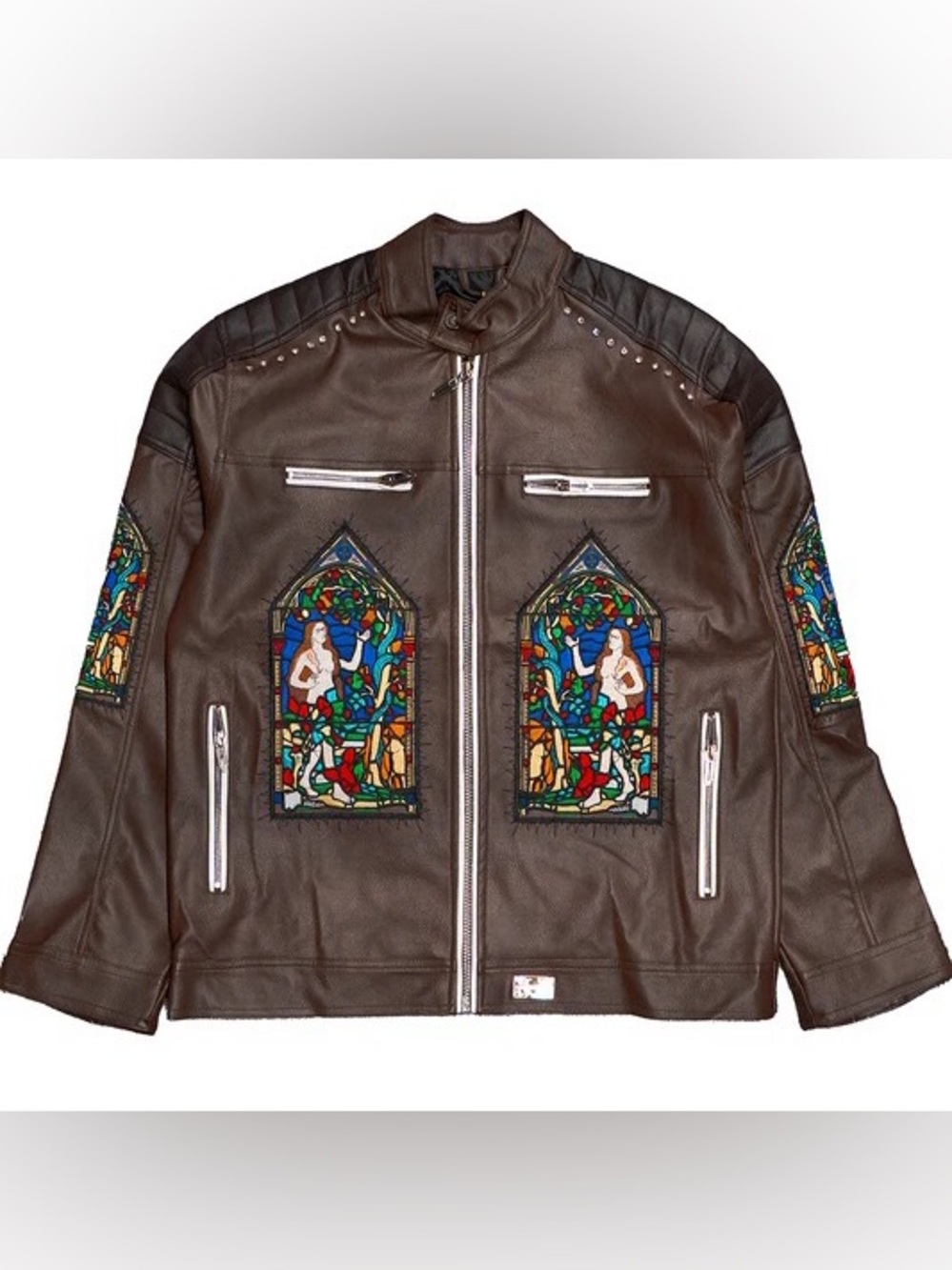 Watson Studios Faux Leather Motorcycle Jacket